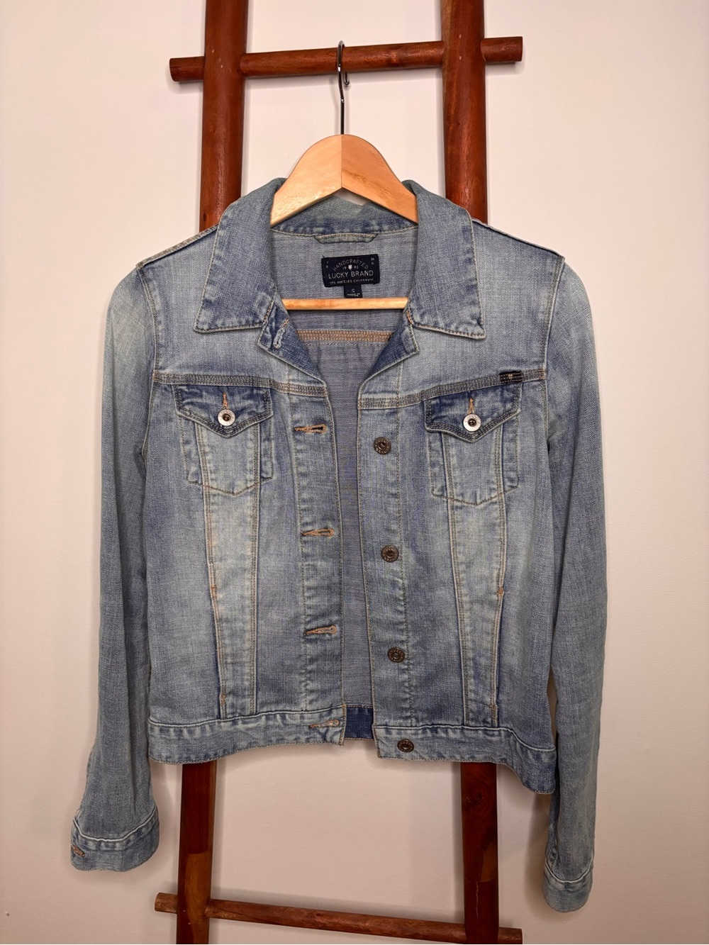 Lucky Brand Dixie Denim Jacket with Embroidery
